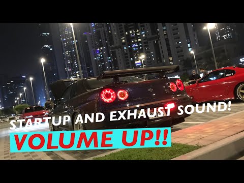 800hp Nissan Skyline GTR R34 V-spec II Start up and exhaust sound