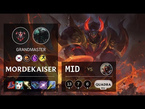 Mordekaiser Mid vs Zed - KR Grandmaster Patch 10.4