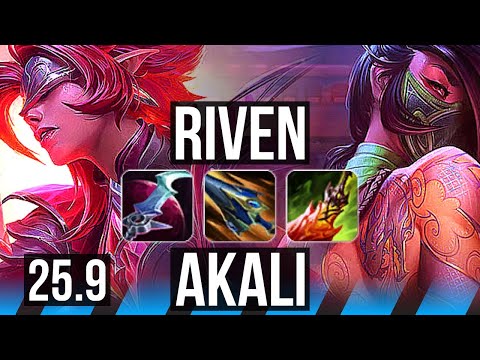 RIVEN vs AKALI (MID) | 13/1/10, Legendary | NA Grandmaster | 25.9