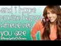 Miley Cyrus - I Hope You Find It (Lyrics On Screen ...