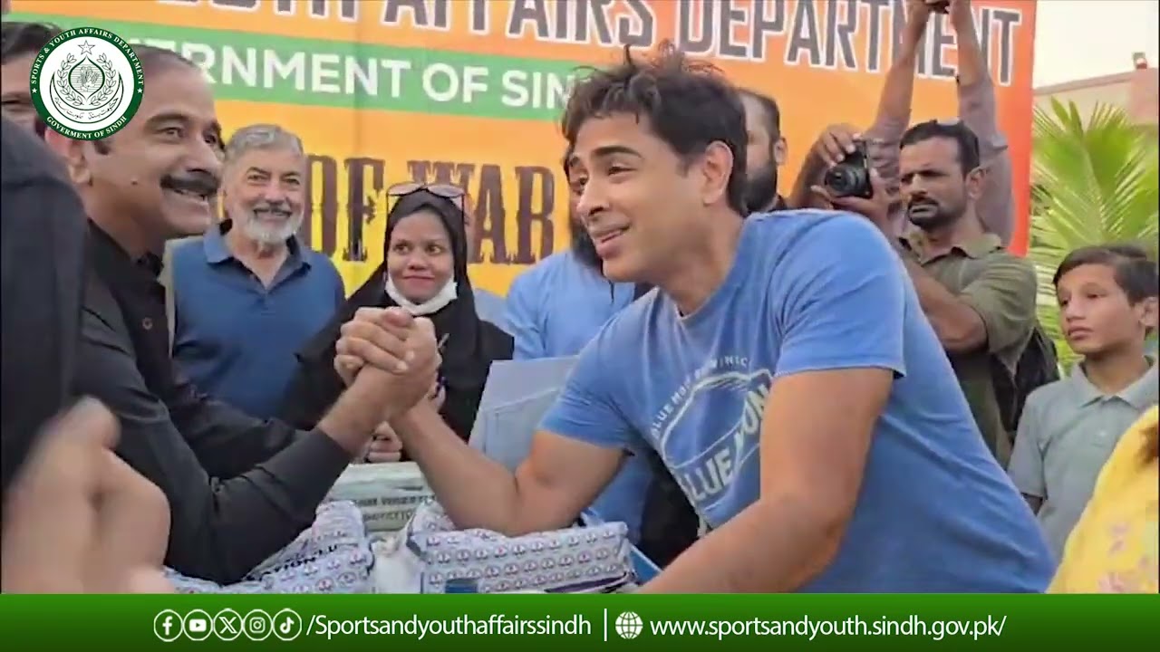Shehzad Roy along with Mr Abdul Aleem Lashari, Secratary Sports & Youth Affairs Visits Youth Gala