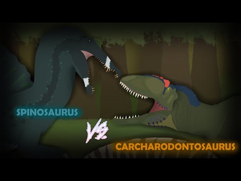 TGOD Ep1: CARCHARODONTOSAURUS vs SPINOSAURUS | | Pivot Animation