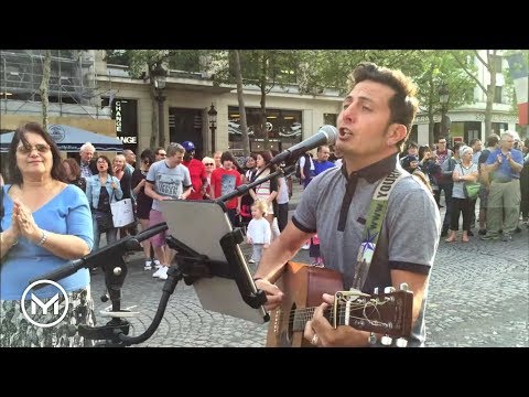 Volare / La vie en rose Medley - Yuri Menna busking at Champs Elysees Paris on May 8 2016
