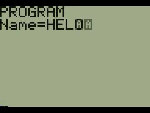 The HELLO WORLD program for TI 83/84
