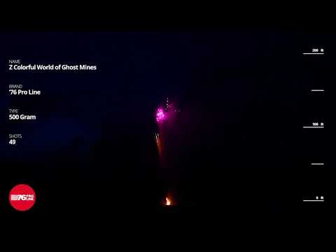 49s Z Colorful World of Ghost Mines - 76 Pro Line Multi Shot Cake