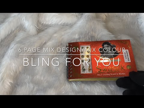 6 Page Mixed Design and Colour Bindi Book- Bling for you