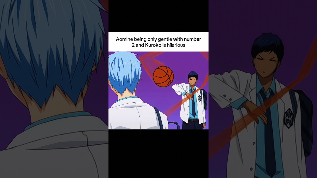 Aomine being gentle with number 2 and Kuroko is hilarious #anime #kurokonobasket #number2 #aomine