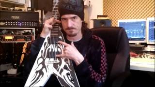Video thumbnail for Metal Guitar: Harley Benton Victory Flame V EMG H4+H3, Mesa Boogie Rectifier / Roadster, 1x12 by joewebrocks