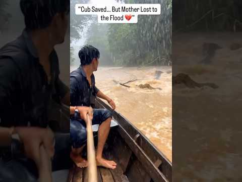 Leopard Cub Rescue in Strong Jungle Flood River