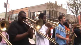 Revolution 2014 2nd line parade feat TBC Brass Band playing 'I'll Fly Away' & 'Part-time Lover'