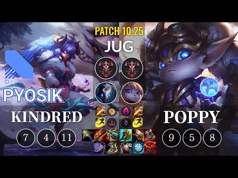 DRX Pyosik Kindred vs Poppy Jungle - KR Patch 10.25