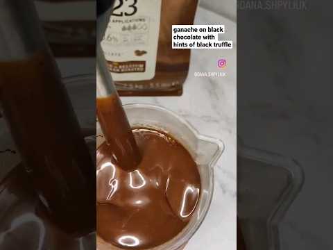 ganache on black chocolate with hints of black truffle❤️