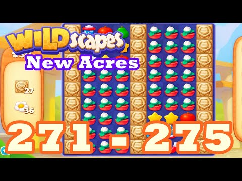 Wildscapes: New Acres Level 271 - 275 HD Gameplay | 3 match puzzle | android | 272 | 273 | 274 | IOS