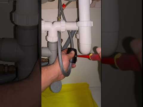 Plumber demonstrates how to install a Grohe pull-out kitchen faucet #diyplumbing