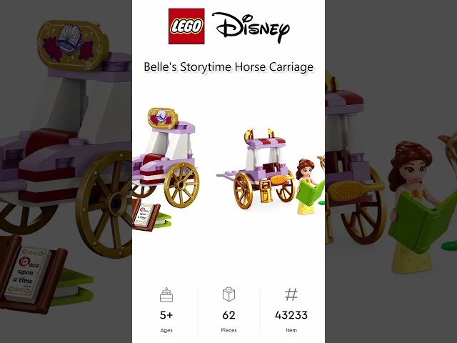Vídeo relacionado con LEGO | Princesas Disney Calesa de Cuentos de Bella, Coche de Caballos de Juguete con Mini Muñeca, Regalo de la Película La Bella y la Bestia para Niños y Niñas de 5 Años o Más 43233
