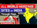All World Heritage Sites Of India Through Maps StudyIQ IAS