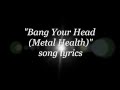 Quiet Riot - Bang Your Head (Metal Health ...