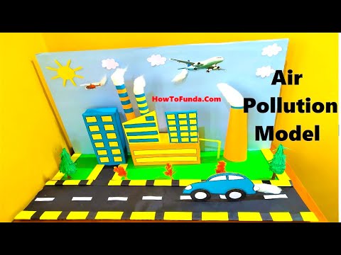 water pollution working model making using cardboard and waste materials diy best out of waste