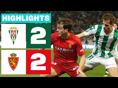 CÓRDOBA CF 2 - 2 REAL ZARAGOZA I HIGHLIGHTS LALIGA HYPERMOTION