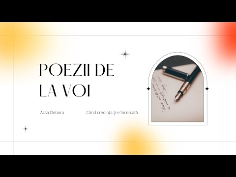 POEZII DE LA VOI | Când credința ți-e încercată de ACSA DEBORA | ECHIPA "FĂGĂDUINȚĂ"