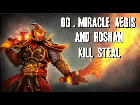OG Miracle - Aegis and Roshan Kill steal - vs CDEC - Frankfurt Major