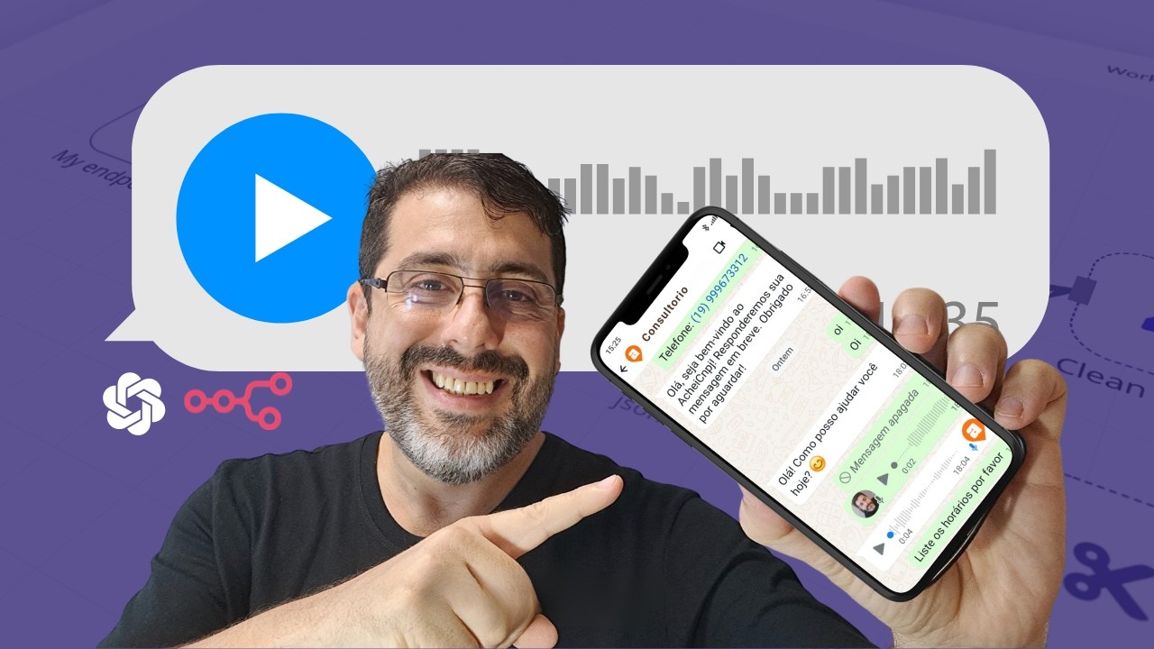 Chatbot para Whatsapp com voz usado IA e n8n