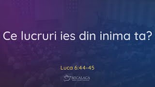 19 Mai 2024 | Radu Coșarbă | Luca 6:44-45 | Ce lucruri ies din inima ta?