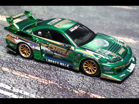 1/64 Nissan Silvia S15 LBWK Fausto FiveX by MiniGT 858 diecast model car review