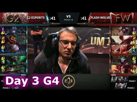 G2 eSports vs Flash Wolves | Day 3 LoL MSI 2017 Group Stage | G2 vs FW Mid Season Invitational