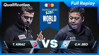 Qualification - Tolgahan KIRAZ vs Chang Hoon SEO (Sharm El Sheikh World Cup 3-Cushion 2021)