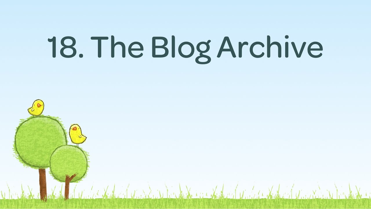 Create a Blog Archive page