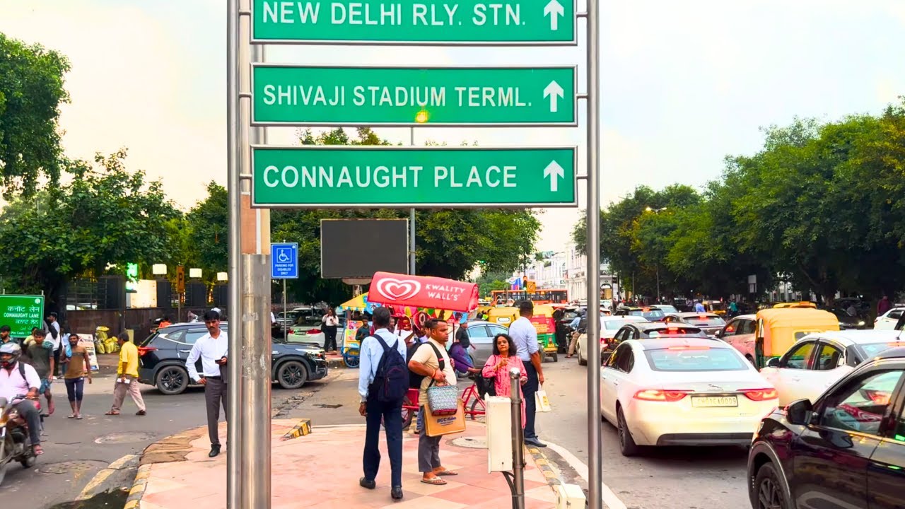 Immersive street-level walking tour through New Delhi (Other 6), India, showcasing authentic urban landscapes, local architecture, and the vibrant atmosphere of the city's neighborhoods