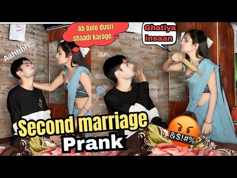 Second Marriage ❤️ Prank On Wife￼ || she is crying 😭 || Aryan and Roshani 