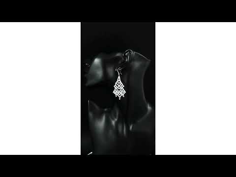 Белые серьги из бисера Татьяна Ажурные серьги из белого бисера Ручная работа - фото 1 - id-p2422629849