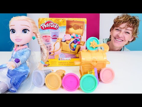 Play Doh Schule mit Nicole. 💍 Wir machen für Elsa Schmuck. Knete Ideen für Kinder