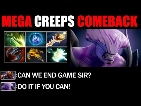 WTF!! 1000 GPM FACELESS VOID Mjollnir First Item Build Epic Mega Creeps Comeback 7.27c Dota 2