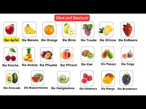 Deutsch lernen: Obstnamen leicht erklärt – Fruchtvokabeln für Anfänger 🍎🍌🍓