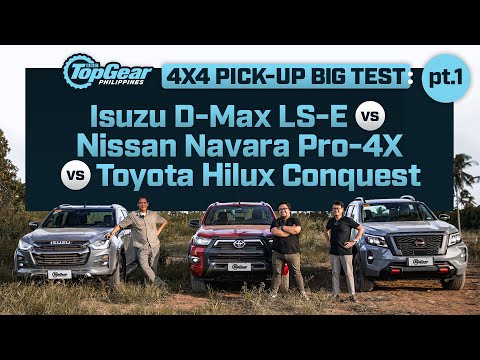 Isuzu D-Max vs Nissan Navara vs Toyota Hilux: Big Pickup Test, part one | Top Gear Philippines