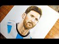 Lionel Messi drawing With Colour Pencil