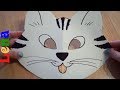 Katzen Maske basteln 😺 How to make cat mask DIY animal face mask ✂ Katze zeichnen 😺 маска кошки