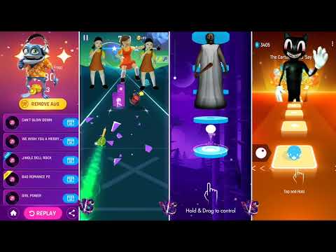 ✅Crazy Frog - Squid Game - Granny Vs Cartoon Cat. Tiles Hop Music Games