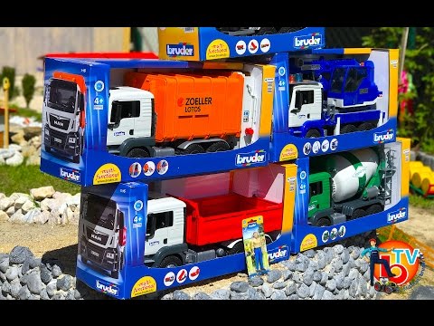 video-Nákladné auto sklápač MAN TGS BRUDER