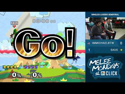 Immichaelbtw vs SAUS — Singles Losers Semifinal — Melee Mondays at Click #67