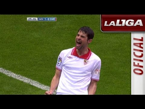 Gol de Coke (1-0) en el Sevilla FC - Real Zaragoza - HD