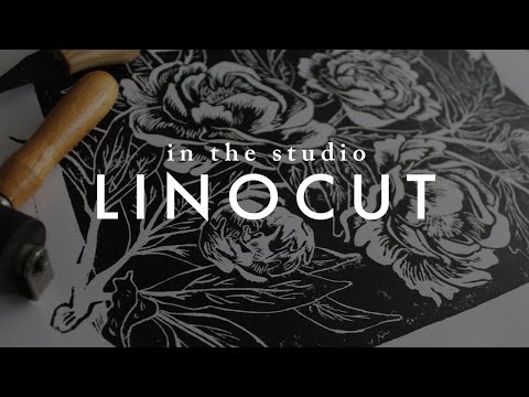 Linocut Printmaking Process - In the Studio