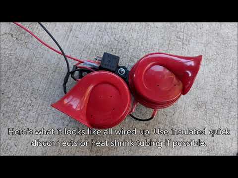 Hella Twin Trumpet horn install on a Honda CBR600RR motorcycle