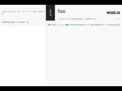 The OpenWhisk Shell: async-await invocation