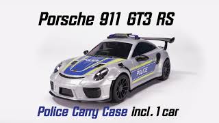 212058199038 Porsche Carry Case Police - Majorette Trailer