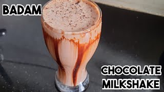 Chocolate Almond Milkshake Recipe | Badam Chocolate Shake |बादाम चॉकलेट मिल्कशेक | Hashika's Kitchen