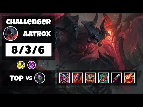 Aatrox vs Akali KOREAN Challenger TOP (8/3/6) - v11.6
